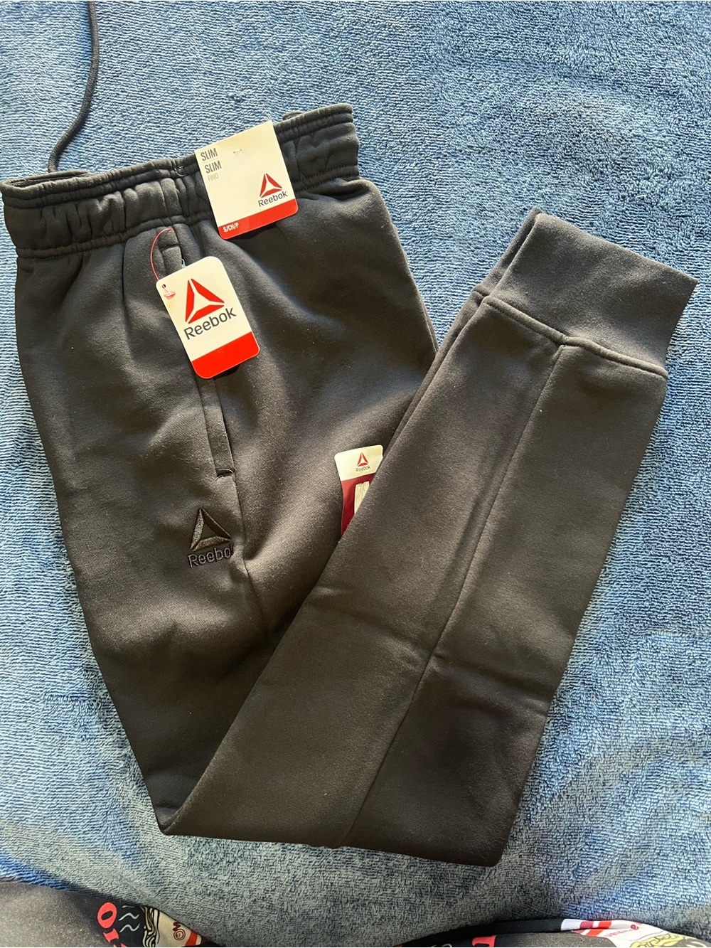 Men’s Reebok Black Slim Fit Sweatpants Joggers
